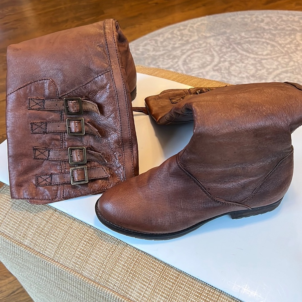 Steve Madden leather upper knee high boots